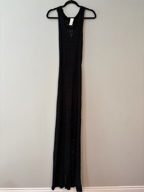 Black Crochet Maxi Dress